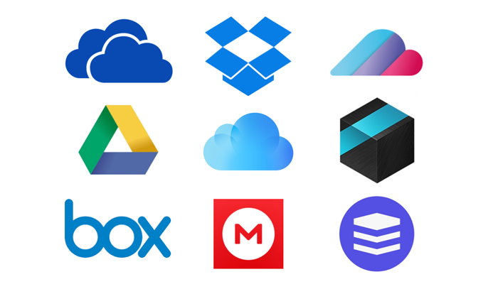 clouddiensten, dropbox,google-drive,Tresorit,OneDrive,mega,Stack Storage
