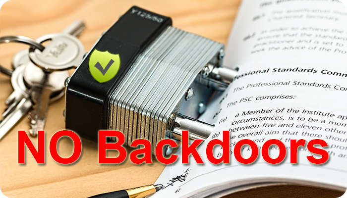 no backdoors